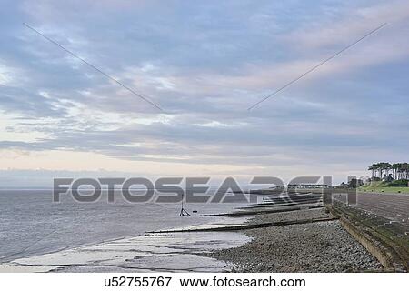 Stock Photo - Solway Firth waterfront, Silloth, Cumbria, UK. Fotosearch