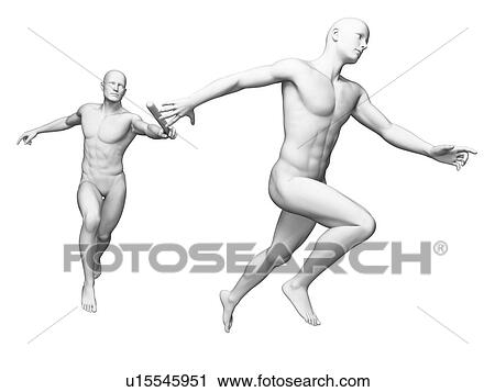 Clip Art - "Anatomy of a runner, Illustration". Fotosearch