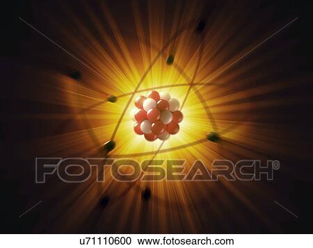 Clipart - "Atom, Illustration". Fotosearch