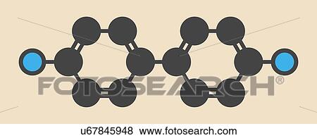 Benzidine molecule View Large Illustration Stock Illustration - Benzidine molecule. Fotosearch