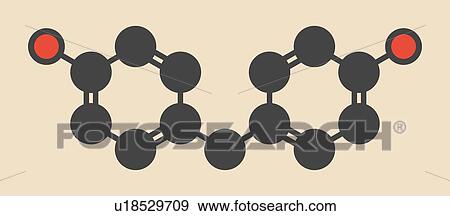 Stock Illustration - Bisphenol molecule. Fotosearch