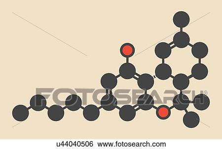 Stock Illustration - Cannabis drug molecule. Fotosearch