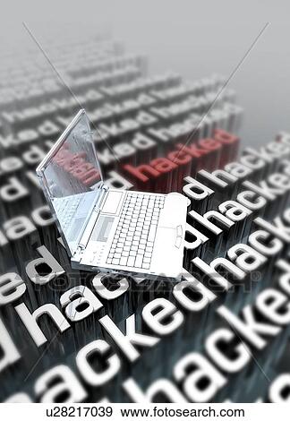 Stock Illustration - "Computer hacking, Illustration". Fotosearch