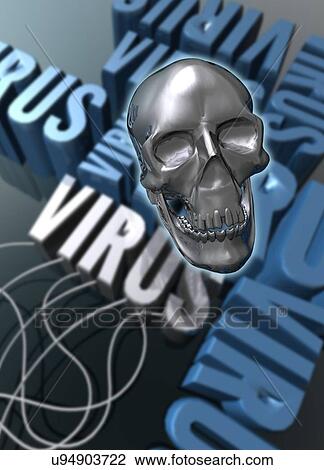 "Computer virus, Illustration" View Large Illustration Drawing - "Computer virus, Illustration". Fotosearch