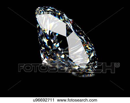 "Diamond on black background, Illustration" View Large Illustration Clip Art - "Diamond on black background, Illustration". Fotosearch