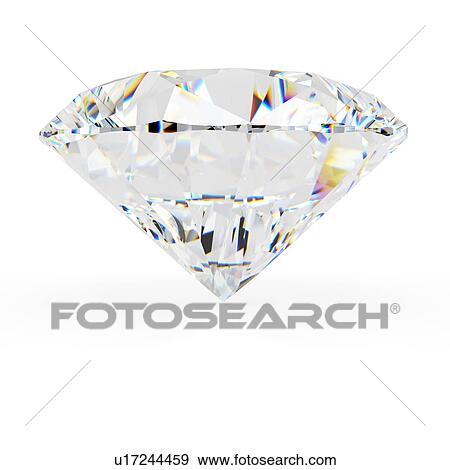 "Diamond on white background, Illustration" View Large Illustration Stock Illustration - "Diamond on white background, Illustration". Fotosearch