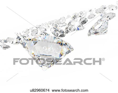 Stock Illustration - "Diamond on white background, Illustration". Fotosearch