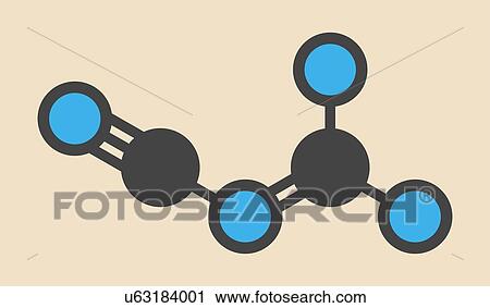 Clip Art - Dicyandiamide molecule. Fotosearch