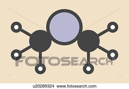 Stock Illustration - Dimethylmercury molecule. Fotosearch