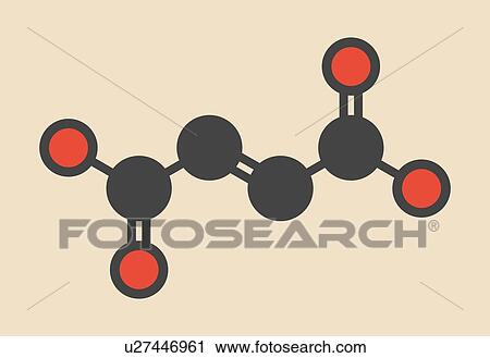 Fumaric acid molecule. Found in bolete m View Large Illustration Clip Art - Fumaric acid molecule. Found in bolete m. Fotosearch