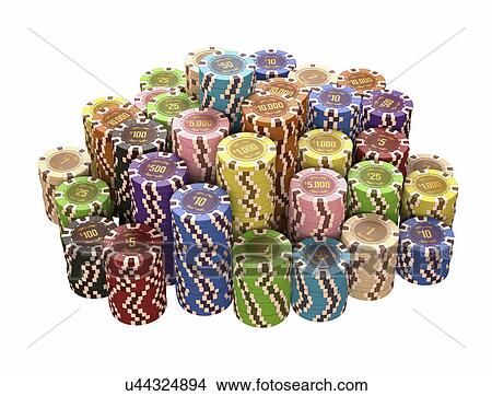 Stock Illustration - "Gambling chips, Illustration". Fotosearch