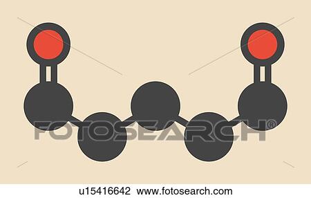 Glutaraldehyde disinfectant molecule View Large Illustration Drawing - Glutaraldehyde disinfectant molecule. Fotosearch