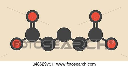Glutaric acid molecule View Large Illustration Clip Art - Glutaric acid molecule. Fotosearch