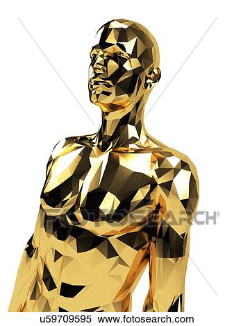 "Gold human model, Illustration" View Large Illustration Stock Illustration - "Gold human model, Illustration". Fotosearch