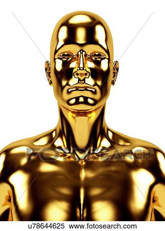 "Gold human model, Illustration" View Large Illustration Stock Illustration - "Gold human model, Illustration". Fotosearch