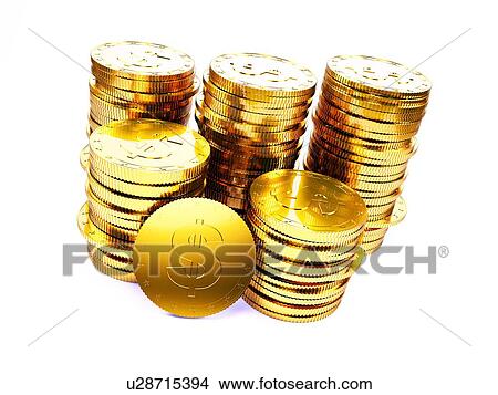 "Golden US dollar coins, Illustration" View Large Illustration Stock Illustration - "Golden US dollar coins, Illustration". Fotosearch