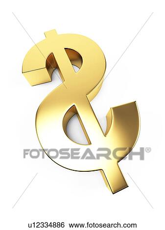 Stock Illustration - "Golden US dollar sign, Illustration". Fotosearch