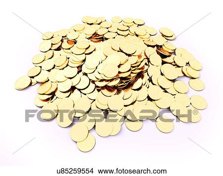 "Heap of golden coins, Illustration" View Large Illustration Stock Illustration - "Heap of golden coins, Illustration". Fotosearch