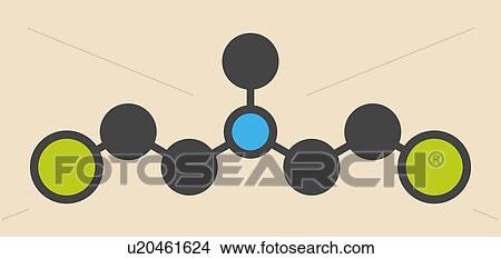 HN2 nitrogen mustard molecule View Large Illustration Stock Illustration - HN2 nitrogen mustard molecule. Fotosearch
