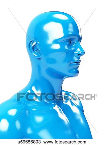 "Human head, Illustration" View Large Illustration Drawing - "Human head, Illustration". Fotosearch