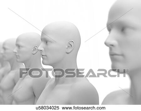 "Human models in a row, Illustration" View Large Illustration Stock Illustration - "Human models in a row, Illustration". Fotosearch