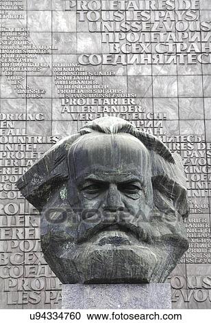 Clipart - "Karl Marx Monument in Chemnitz, Germany". Fotosearch