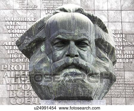 Stock Illustration - "Karl Marx Monument in Chemnitz, Germany". Fotosearch