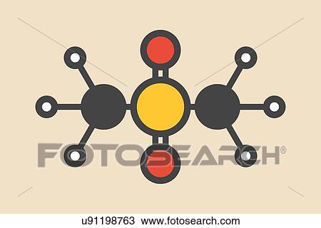 Methylsulfonylmethane MSM molecule View Large Illustration Drawing - Methylsulfonylmethane MSM molecule. Fotosearch