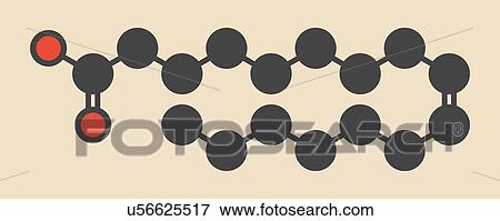 Omega-7 fatty acid molecule View Large Illustration Stock Illustration - Omega-7 fatty acid molecule. Fotosearch