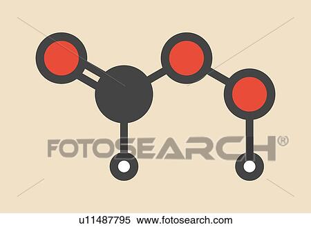 Performic acid disinfectant molecule View Large Illustration Stock Illustration - Performic acid disinfectant molecule. Fotosearch