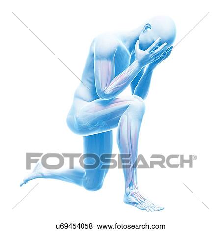 Person ひざまずく Illustration イラスト U Fotosearch