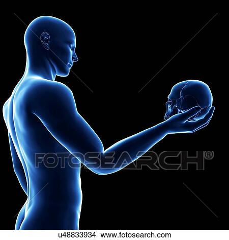 "Person holding a skull, Illustration" View Large Illustration Stock Illustration - "Person holding a skull, Illustration". Fotosearch