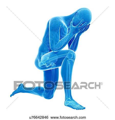 "Person kneeling, Illustration" View Large Illustration Stock Illustration - "Person kneeling, Illustration". Fotosearch