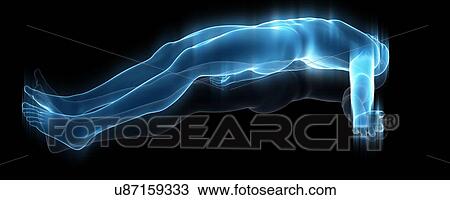 "Person lying down, Illustration" Drawing | u87159333 | Fotosearch