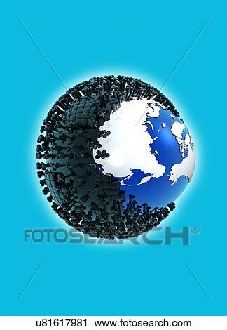 "Planet earth and virus, Illustration" View Large Illustration Clip Art - "Planet earth and virus, Illustration". Fotosearch