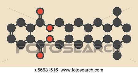 Stock Illustration - Plasticizer molecule. Fotosearch