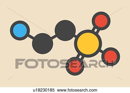 Stock Illustration - Taurine molecule. Fotosearch