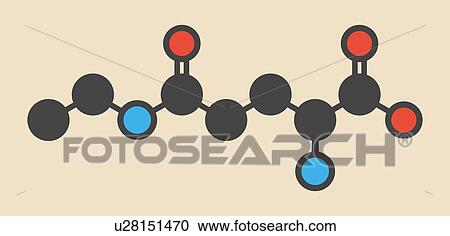 Clipart - Theanine herbal molecule. Fotosearch