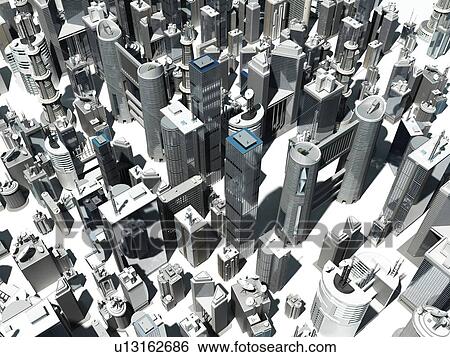 "Urban sprawl, Illustration" View Large Illustration Stock Illustration - "Urban sprawl, Illustration". Fotosearch