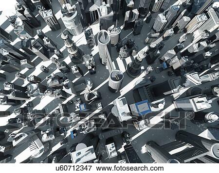 Stock Illustration - "Urban sprawl, Illustration". Fotosearch