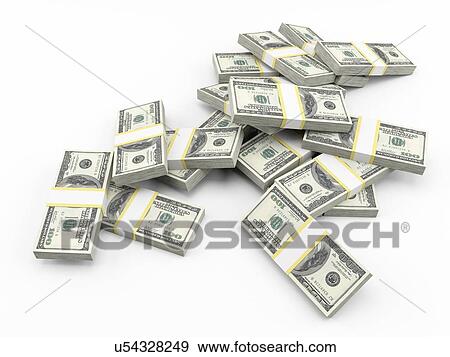 Stock Illustration - "US dollar notes, Illustration". Fotosearch