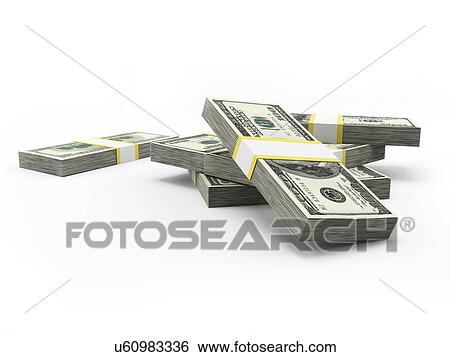 Stock Illustration - "US dollar notes, Illustration". Fotosearch