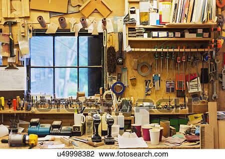 Carpentry workbench with tools View Large Photo Image Stock Image - Carpentry workbench with tools. Fotosearch