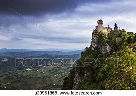 Stock Photo - Cesta Tower on cliff. Fotosearch