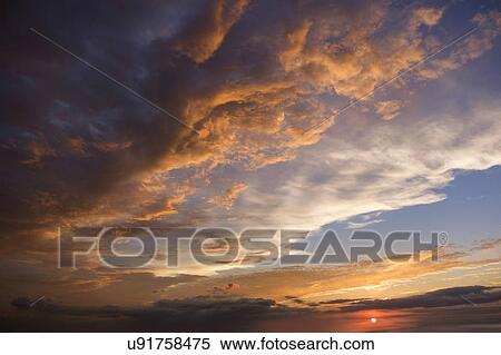 Cloudscape at sunset View Large Photo Image Stock Photography - Cloudscape at sunset. Fotosearch