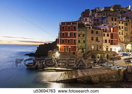 Coastal town at night View Large Photo Image Stock Image - Coastal town at night. Fotosearch