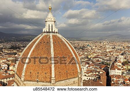 Duomo Santa Maria Del Fiore with old town in background View Large Photo Image Stock Image - Duomo Santa Maria Del Fiore with old town in background. Fotosearch