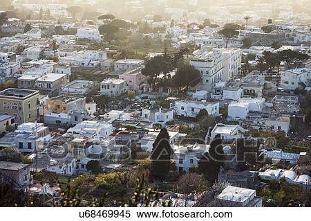 Stock Photography - Elevated view of town. Fotosearch