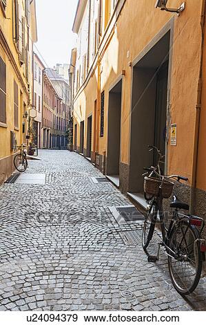 Empty alley in old town View Large Photo Image Stock Photo - Empty alley in old town. Fotosearch