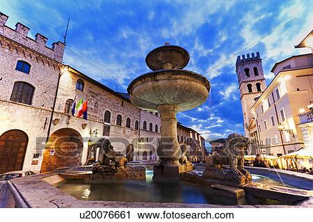 Fountain in Piazza del Comune View Large Photo Image Stock Image - Fountain in Piazza del Comune. Fotosearch